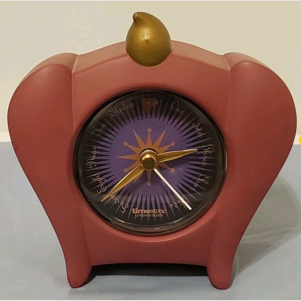 Timestone Longford‎ Design Clock Memphis Rare Desk Red Gold *Not Working*